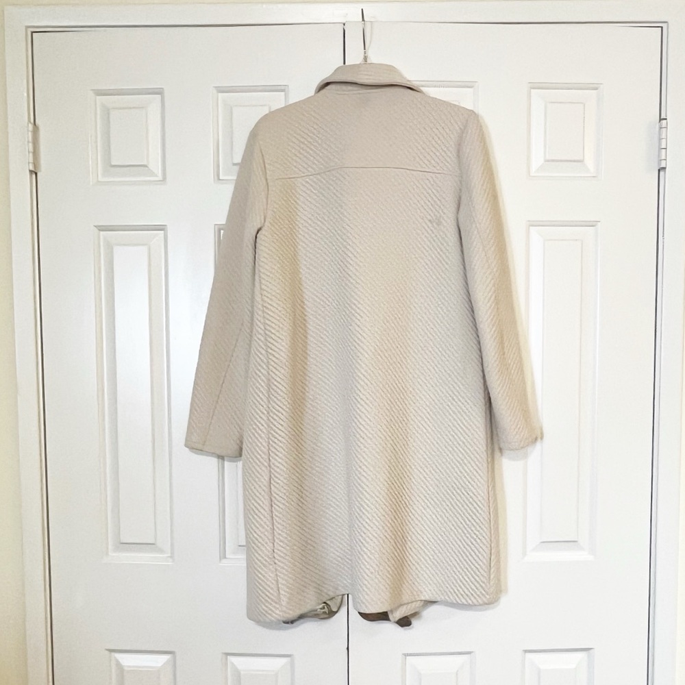 BB Dakota + Steve Madden Cream Open Front Textured Blazer Jacket W/ Pockets. Med - Picture 7 of 14
